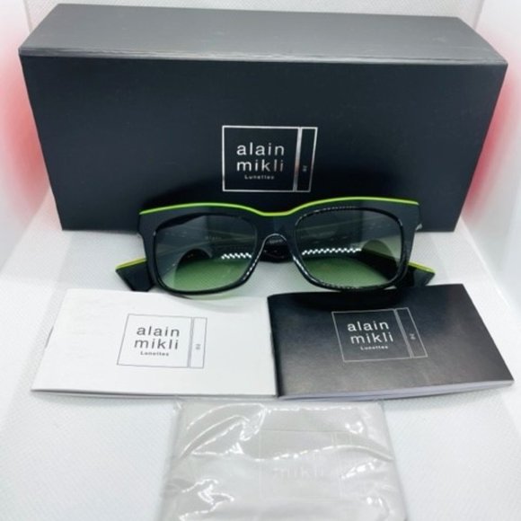 ALAIN MIKLI A05020 D0068E Black Green Orange Women Sunglasses 50mm main image 5